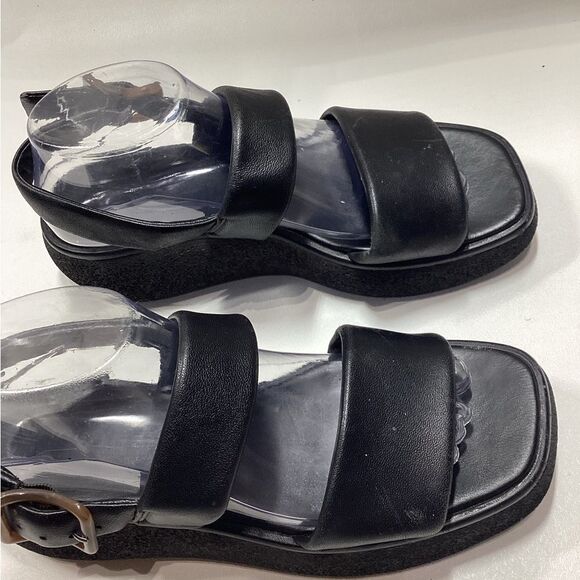 Vince Laguna Leather Platform Sandal In Black - Picture 4 of 16